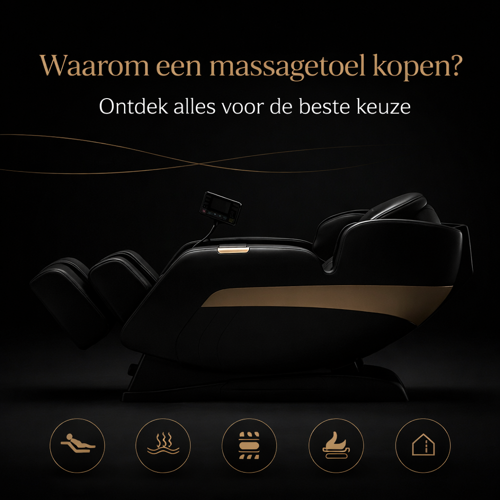 Stijlvolle massagestoel in zero-gravity positie