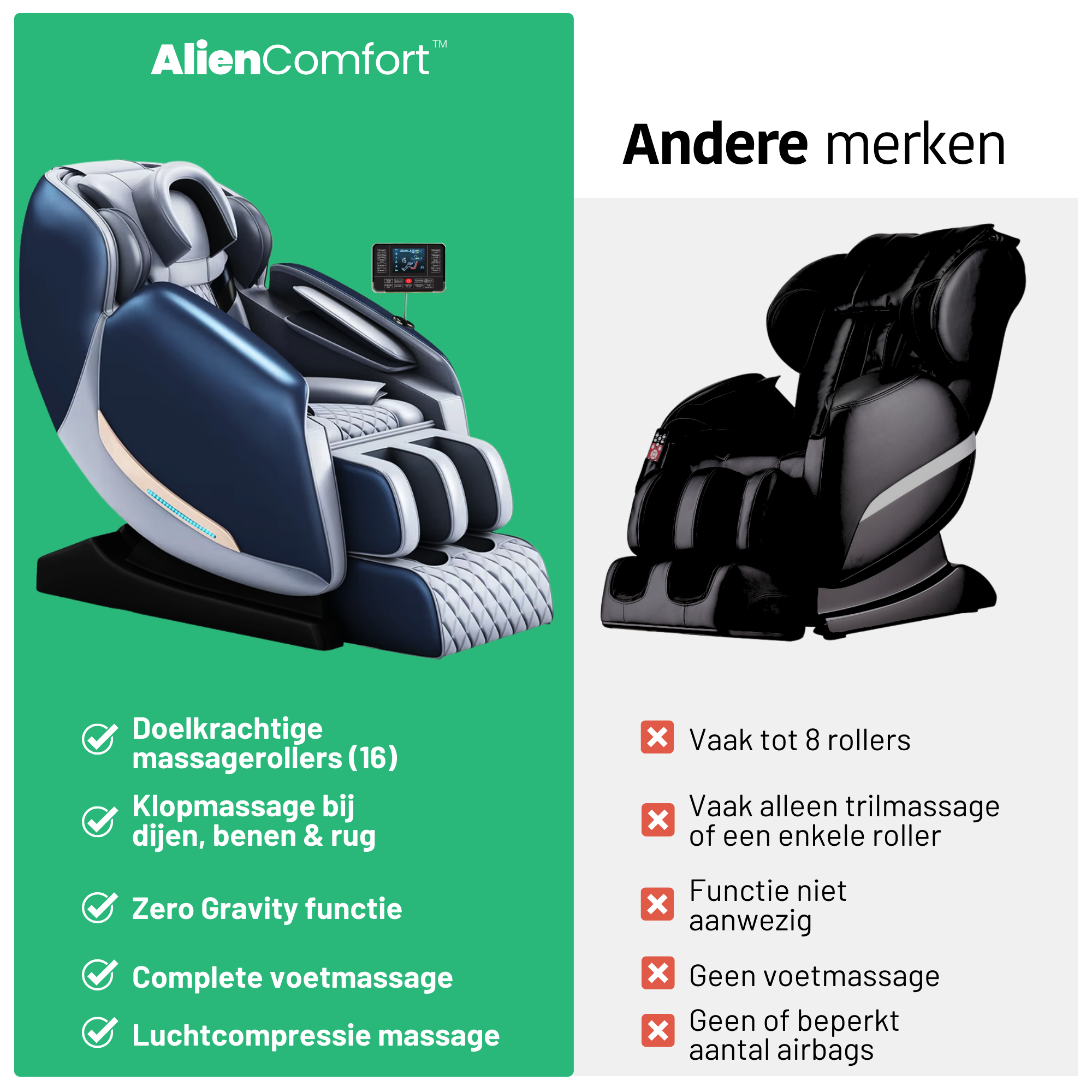 AlienComfort™ Massage Chair LUNA - Blue