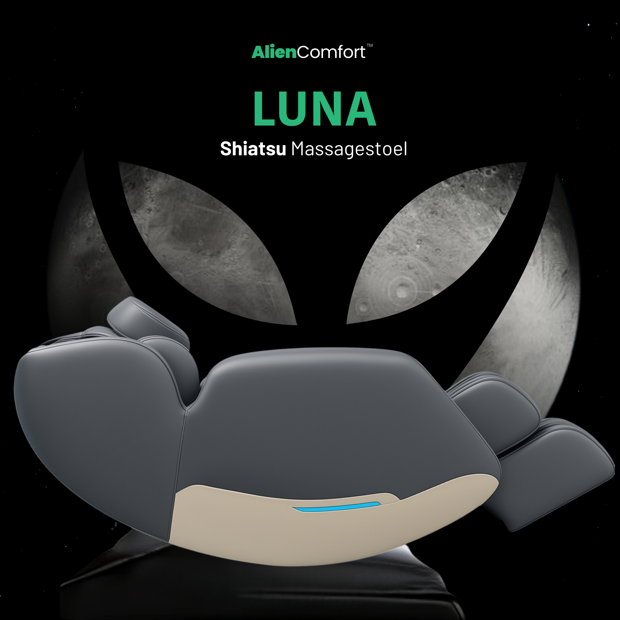 AlienComfort™ Massagestoel LUNA - Grijs
