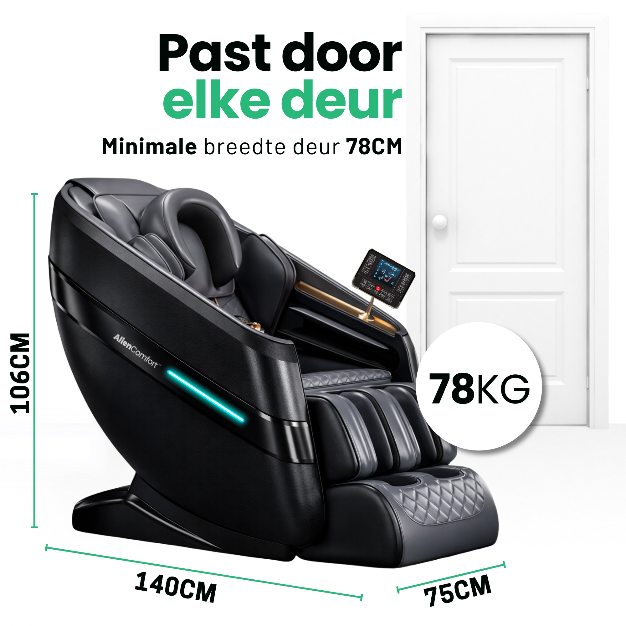 AlienComfort™ Massagestoel NOVA - Wit