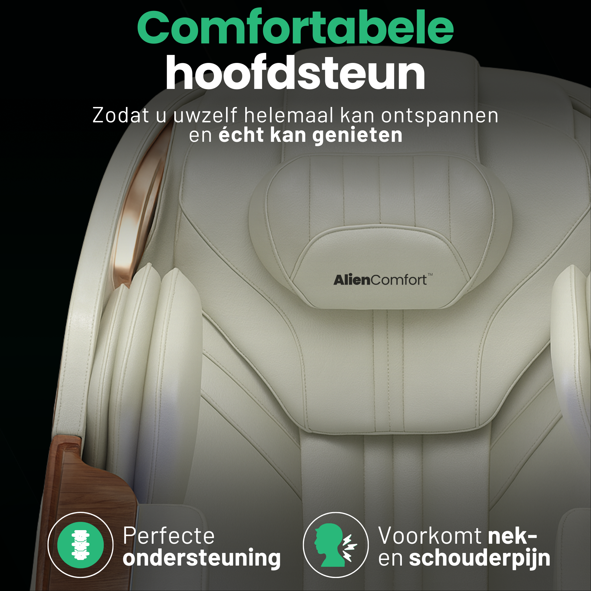 AlienComfort™ Massagestoel ATLAS - Zwart