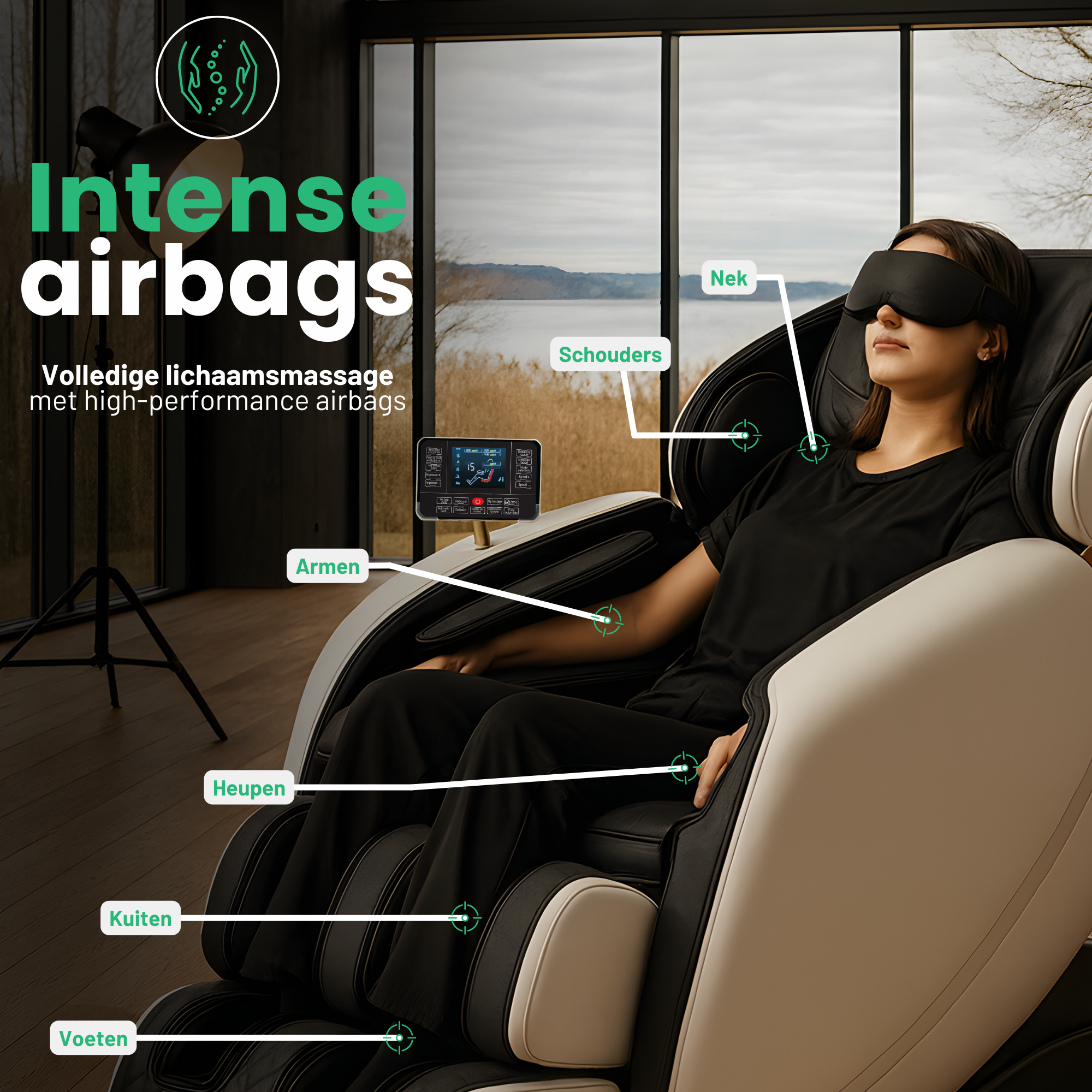 AlienComfort™ Massage Chair PLUTO - White