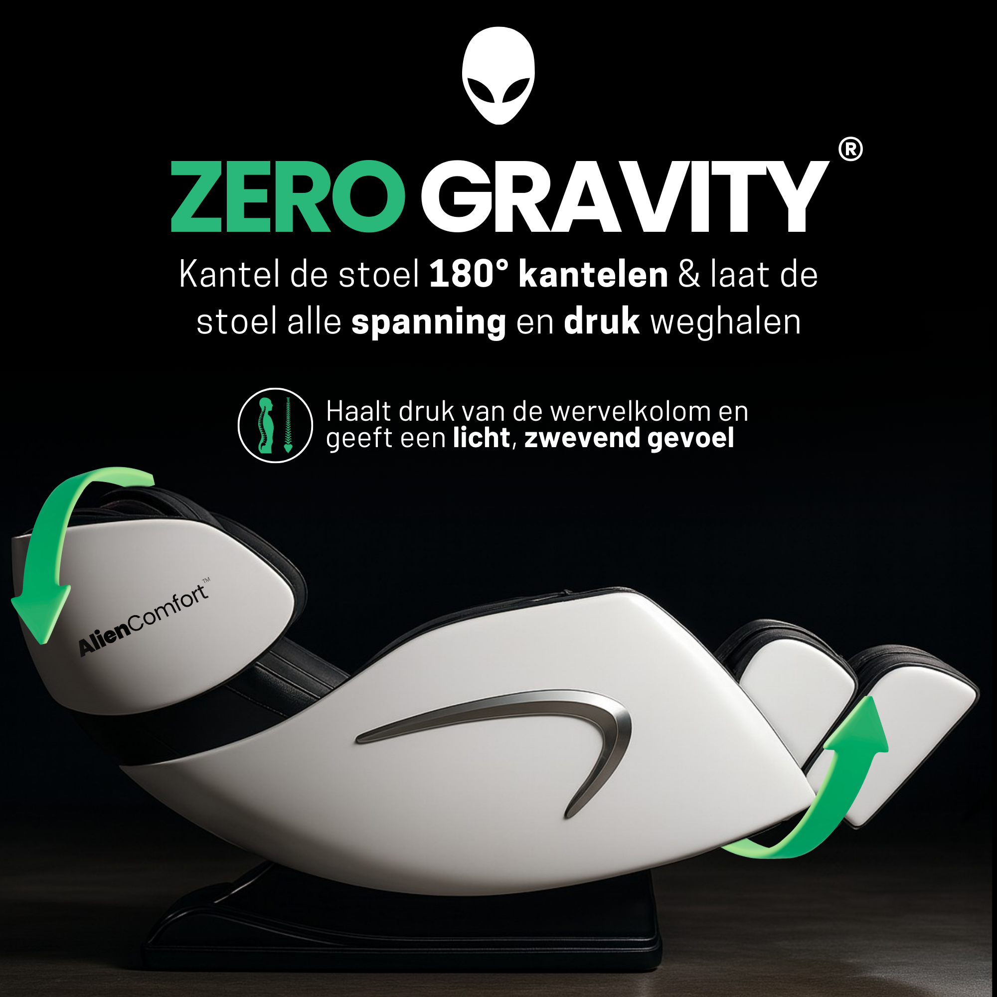 AlienComfort™ Design Massagestoel EOS - Donkerbruin