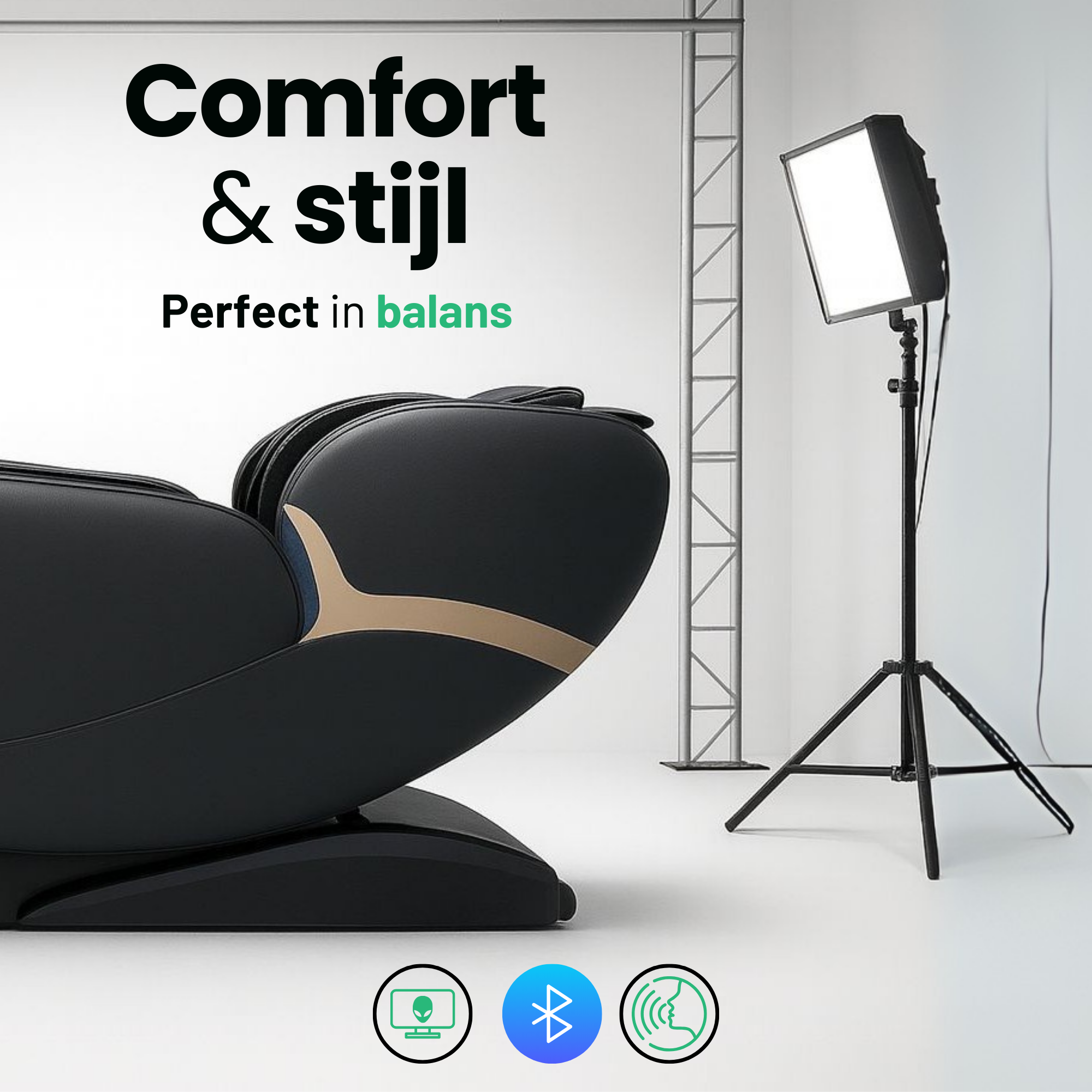 AlienComfort™ Massage Chair PLUTO - White