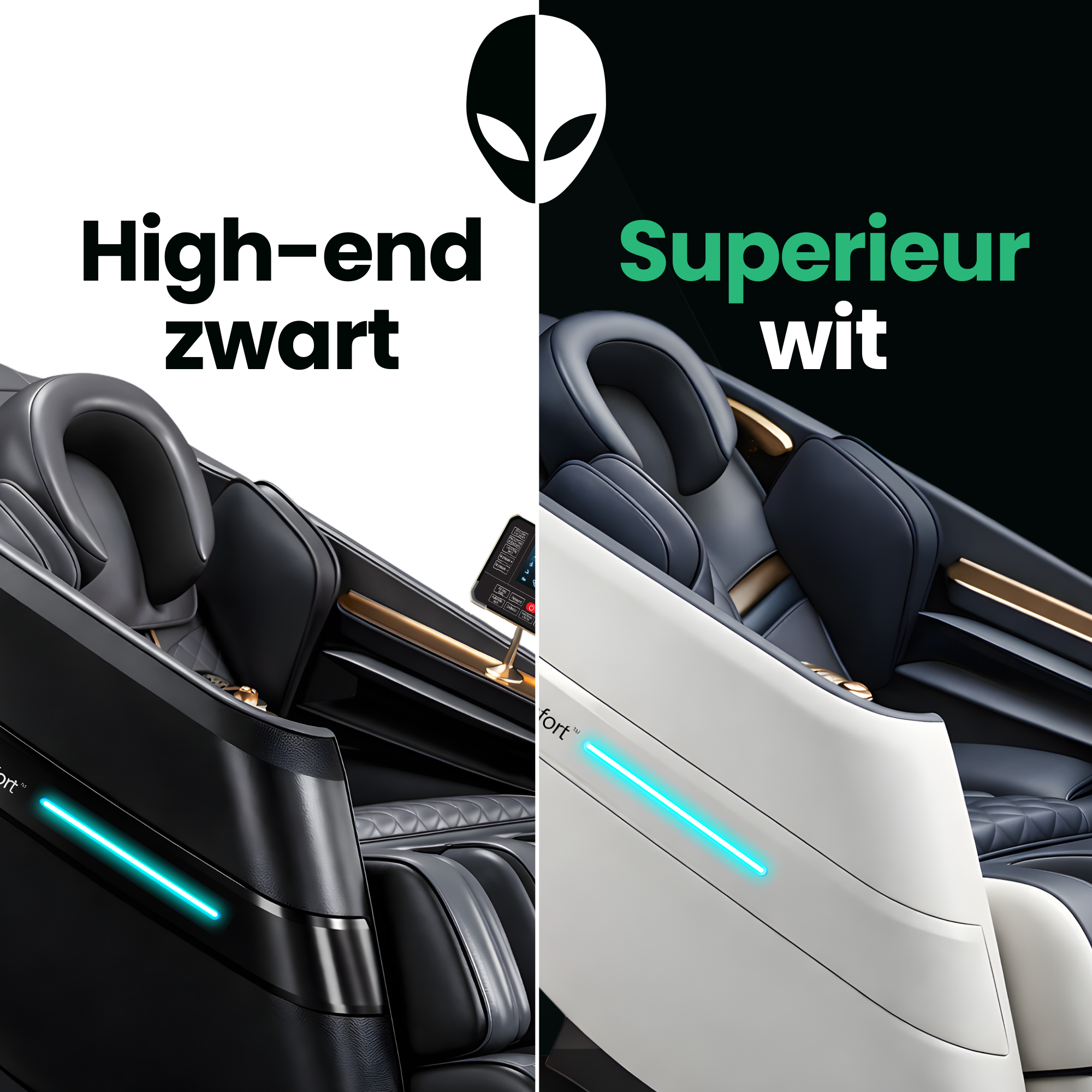 AlienComfort™ Massagestoel NOVA - Wit