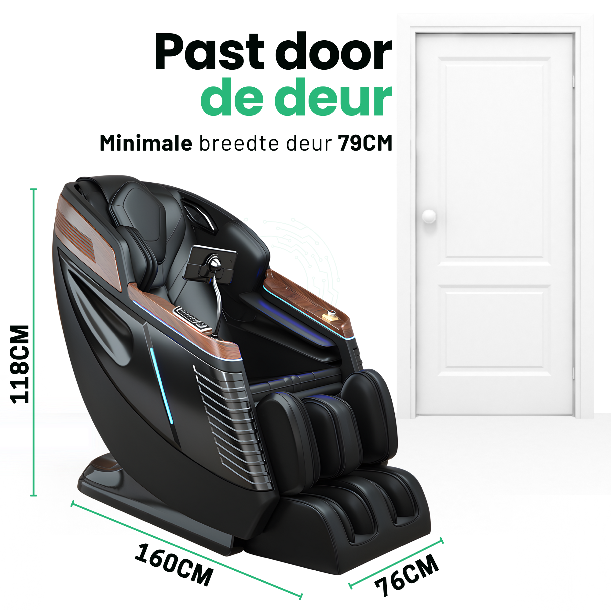 AlienComfort™ Massagestoel ATLAS - Zwart