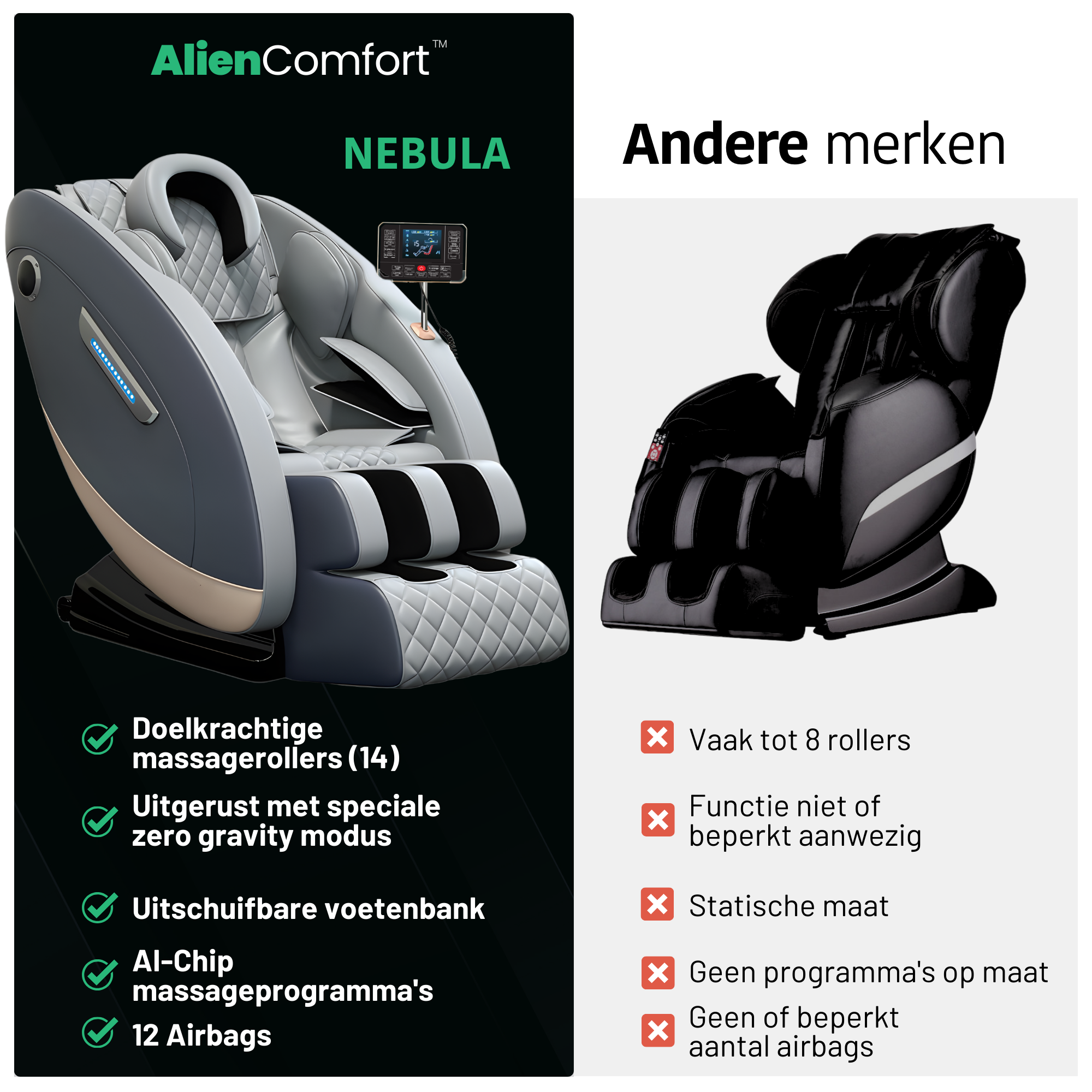 AlienComfort™ Massagestoel NEBULA