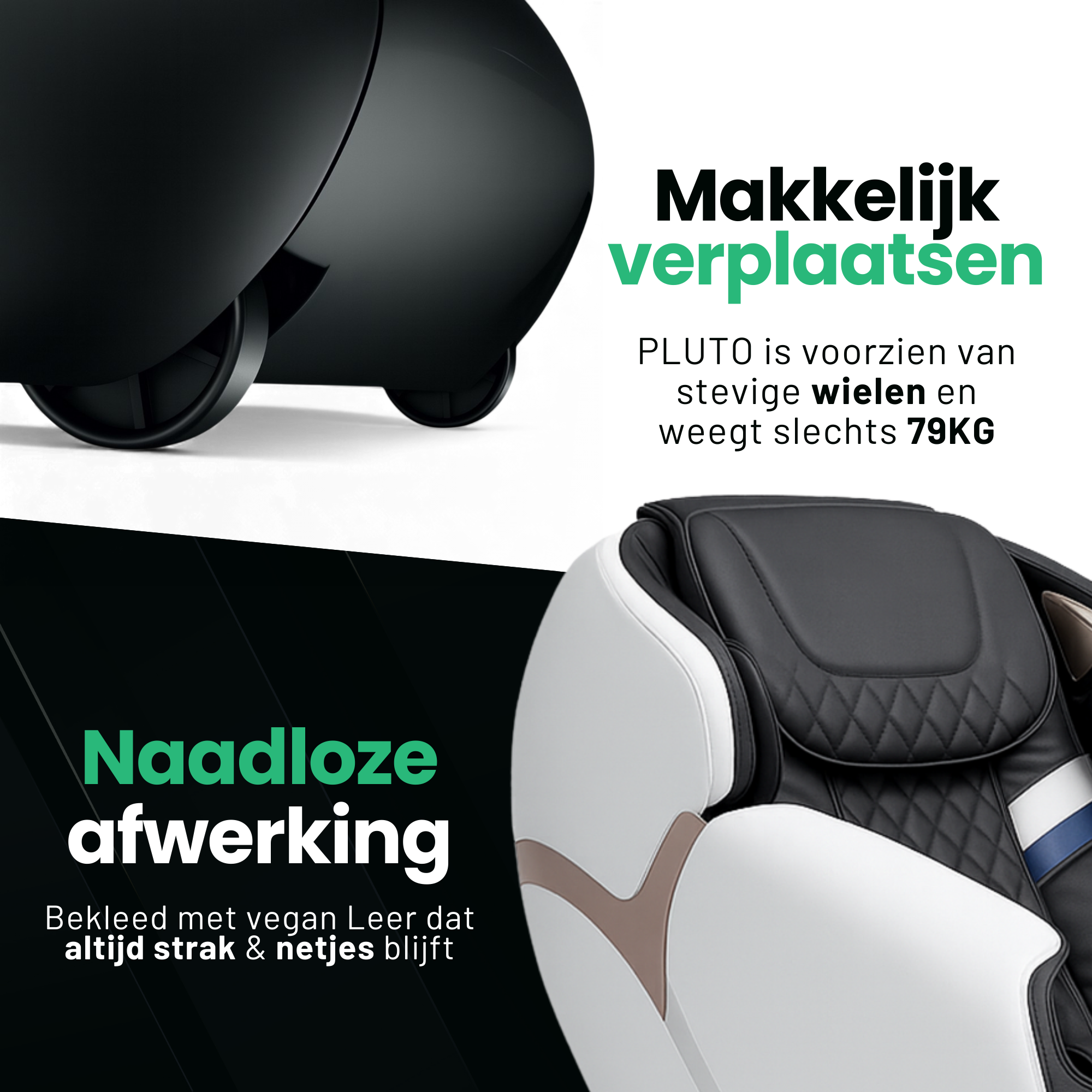 AlienComfort™ Massage Chair PLUTO - White