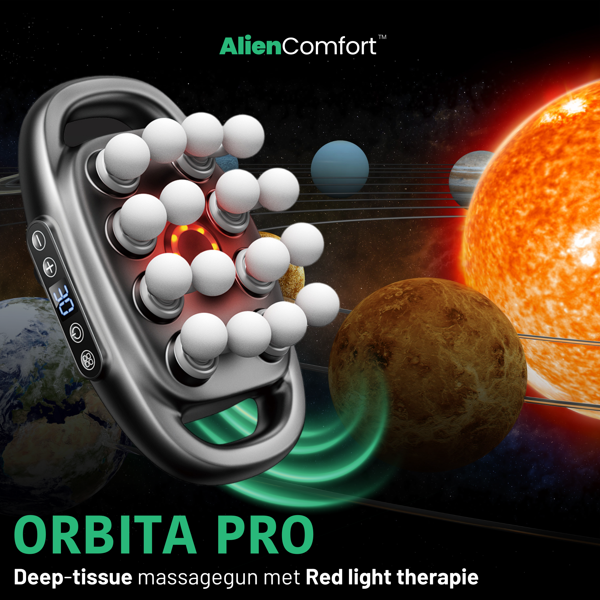 AlienComfort™ Red-Light Massagegun ORBITA PRO