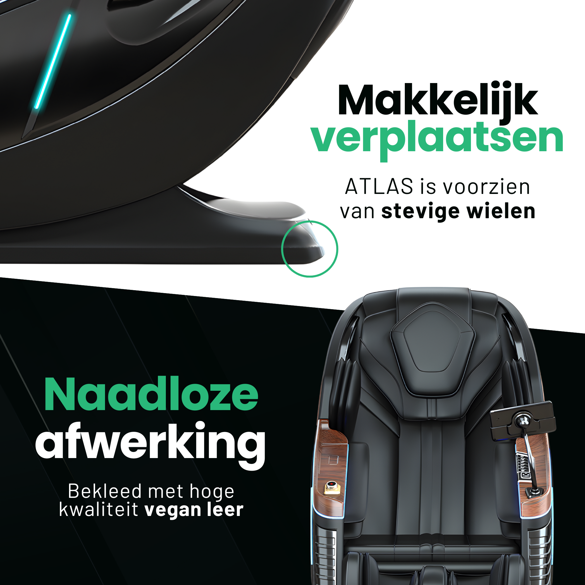AlienComfort™ Massagestoel ATLAS - Zwart