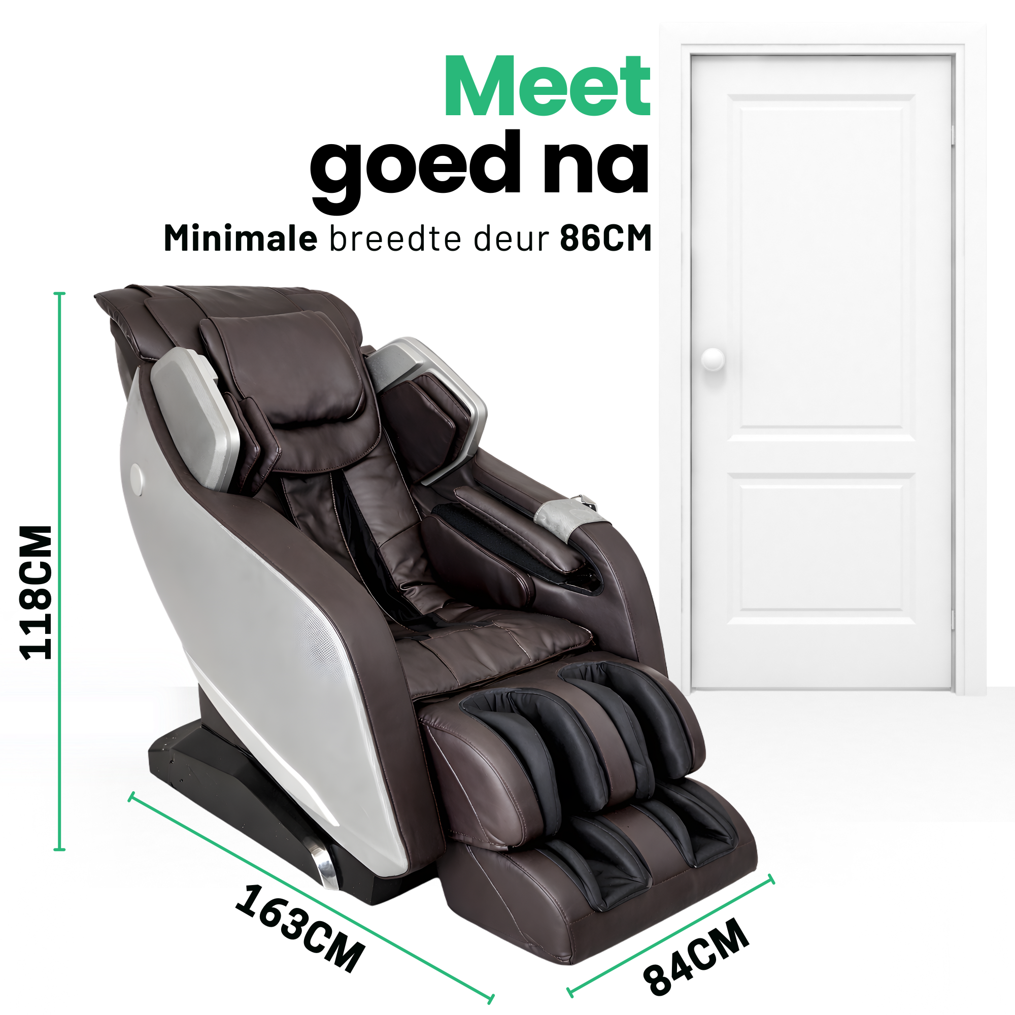 AlienComfort™ Therapeutische Massagestoel ROTAI - Zilver/Bruin