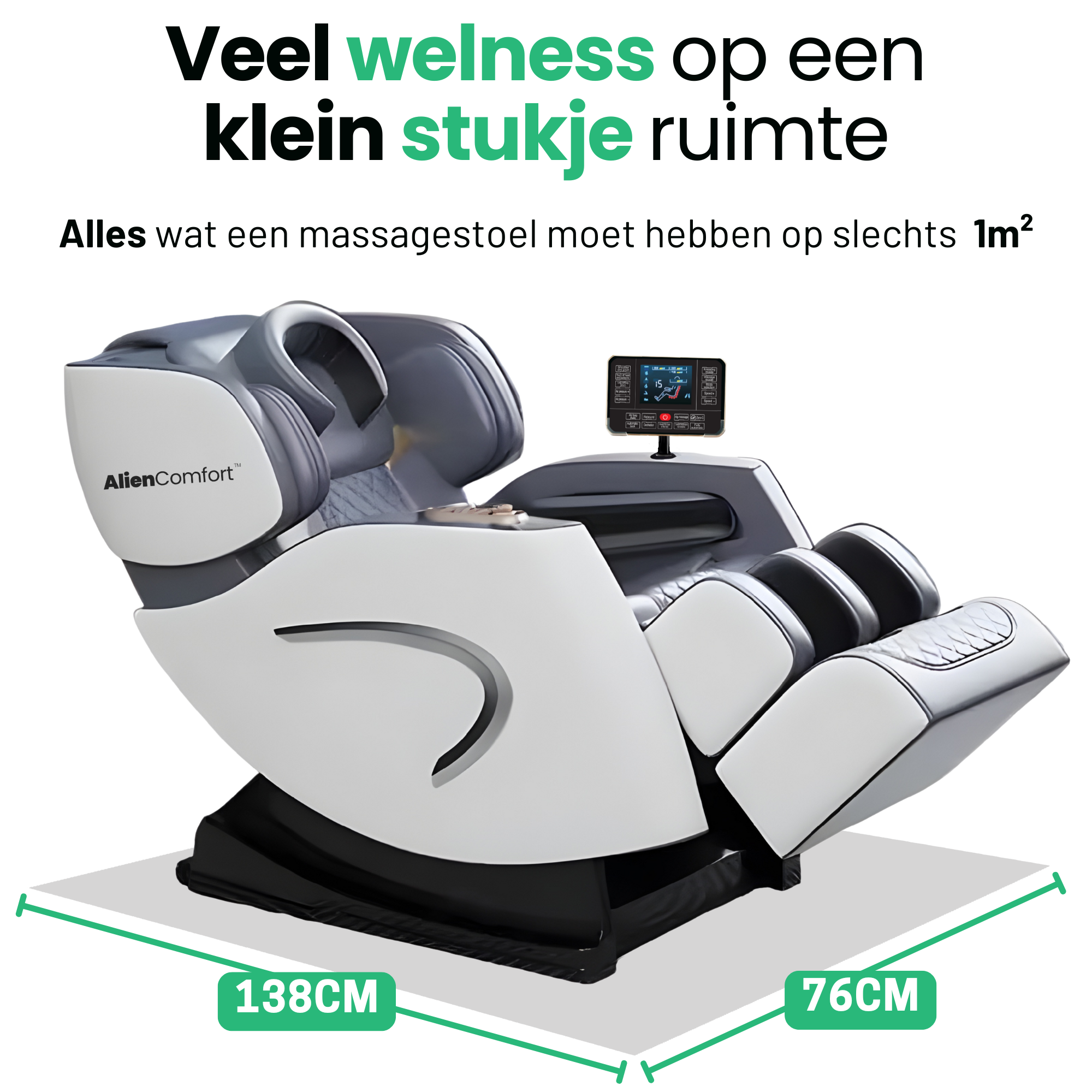AlienComfort™ Design Massagestoel EOS - Wit