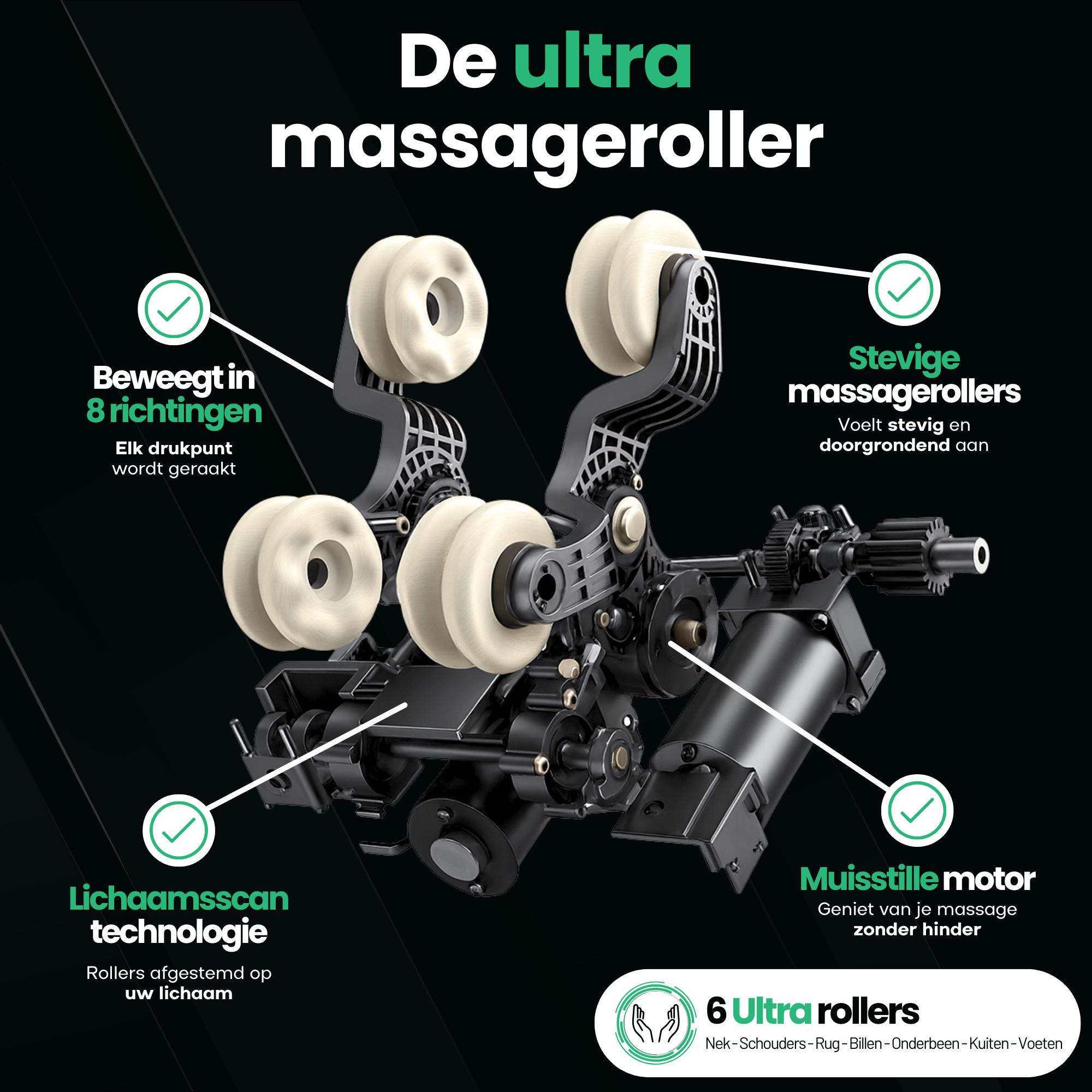 AlienComfort™ Massagestoel ATLAS - Zwart