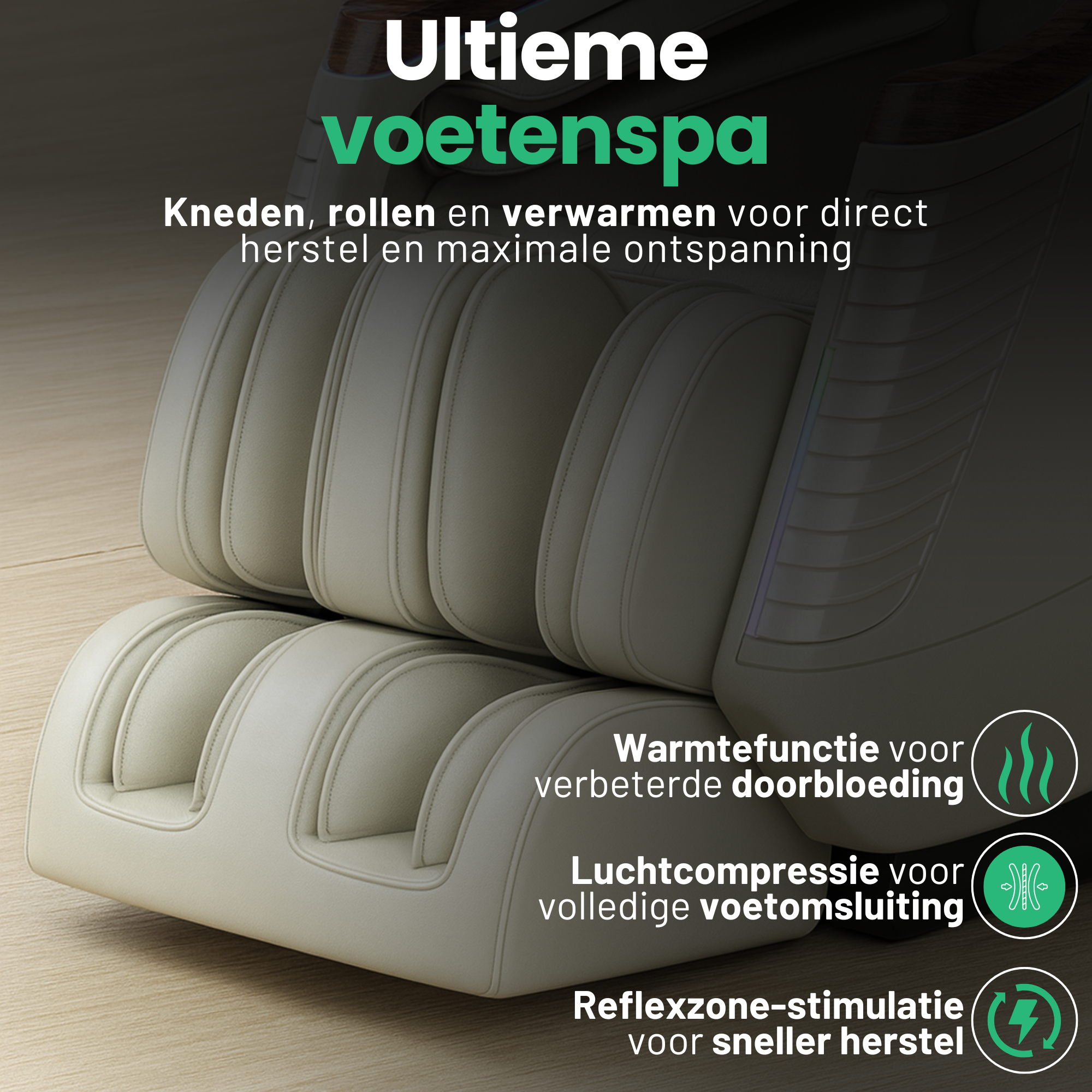 AlienComfort™ Massagestoel ATLAS - Beige