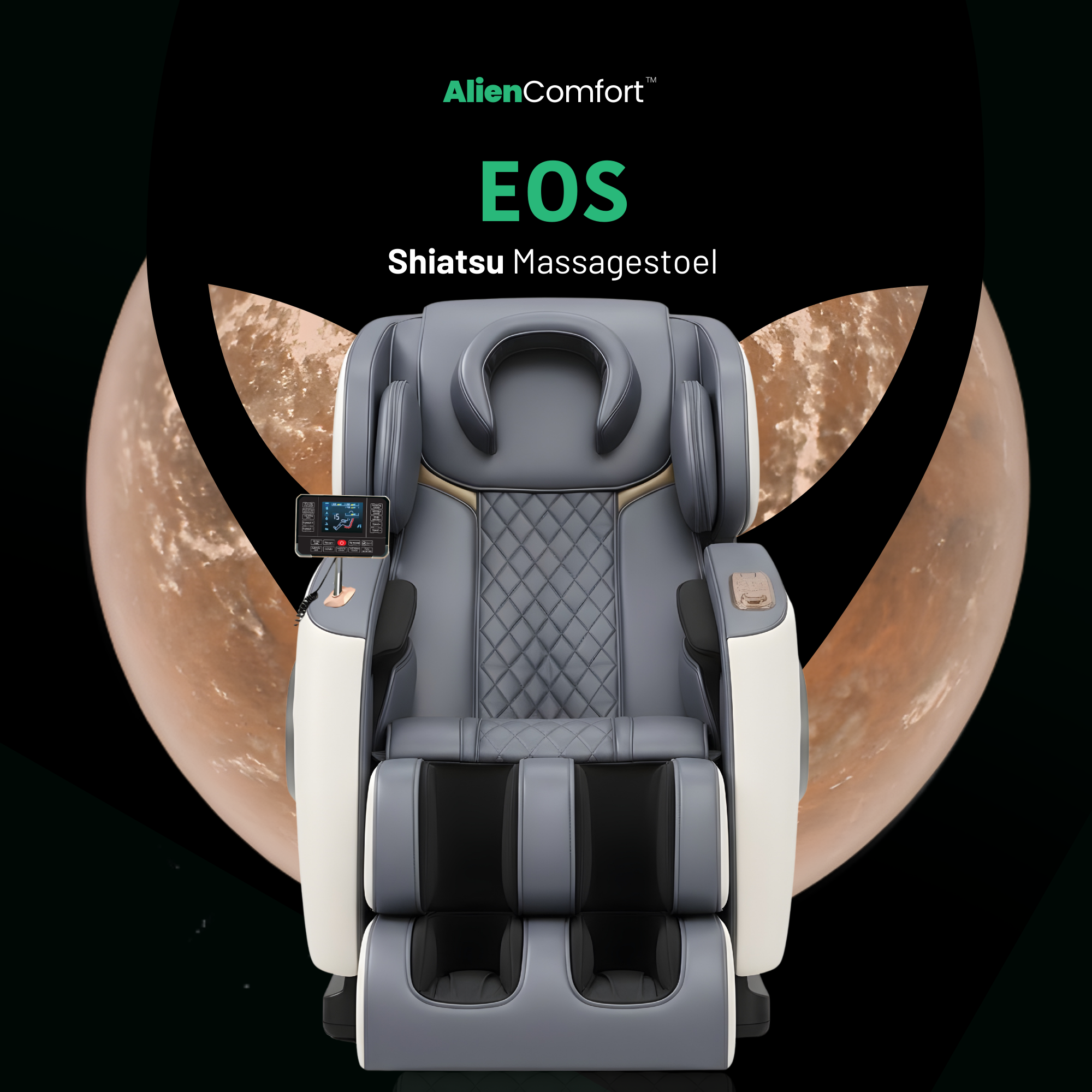 AlienComfort™ Design Massagestoel EOS - Donkerbruin