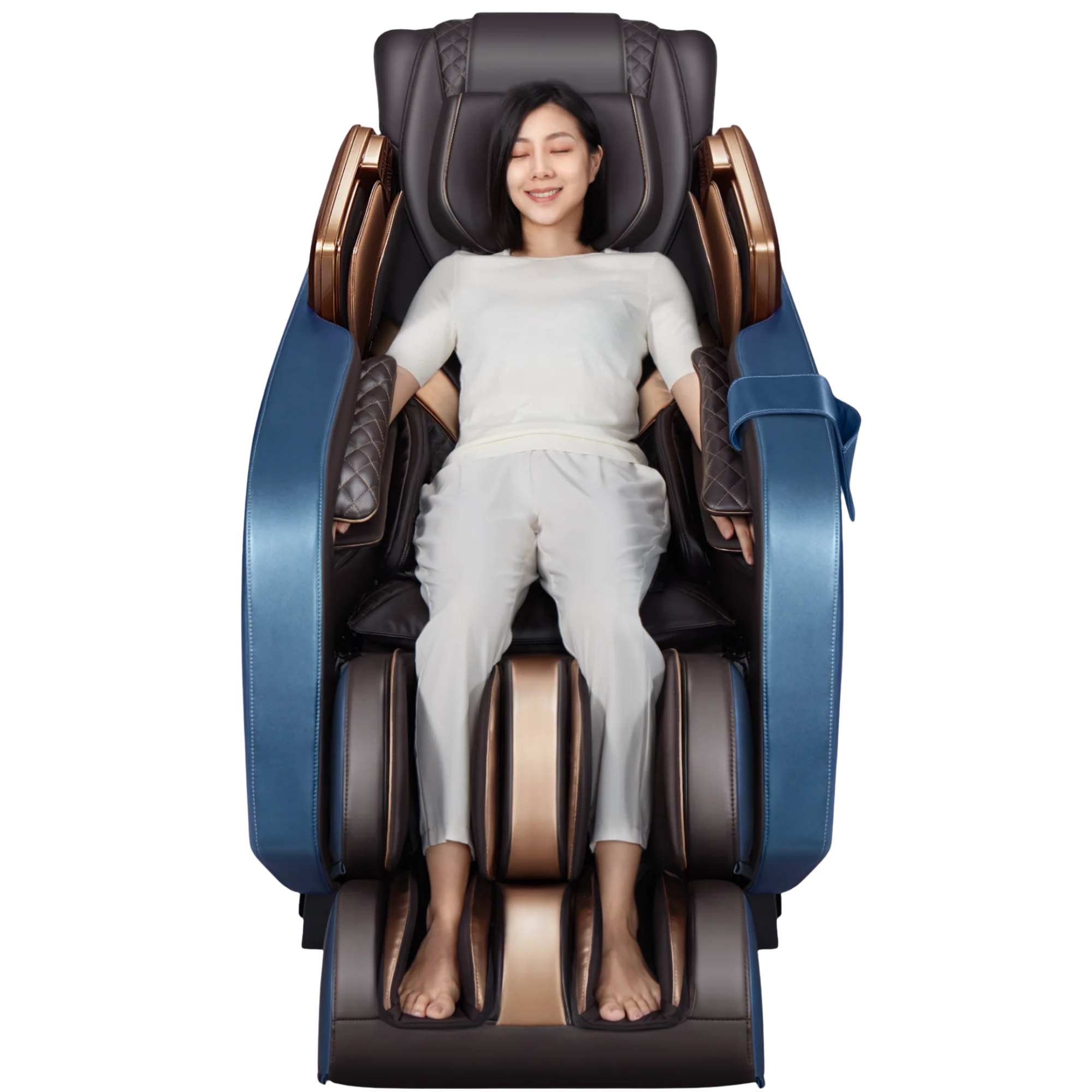 AlienComfort™ Therapeutische Massagestoel ROTAI - Blauw/goud