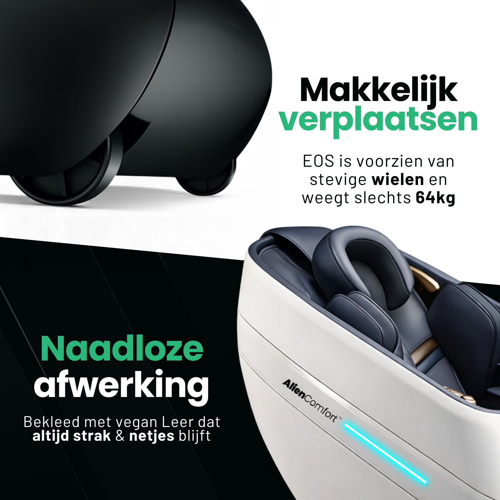 AlienComfort™ Massagestoel NOVA - Donkergrijs