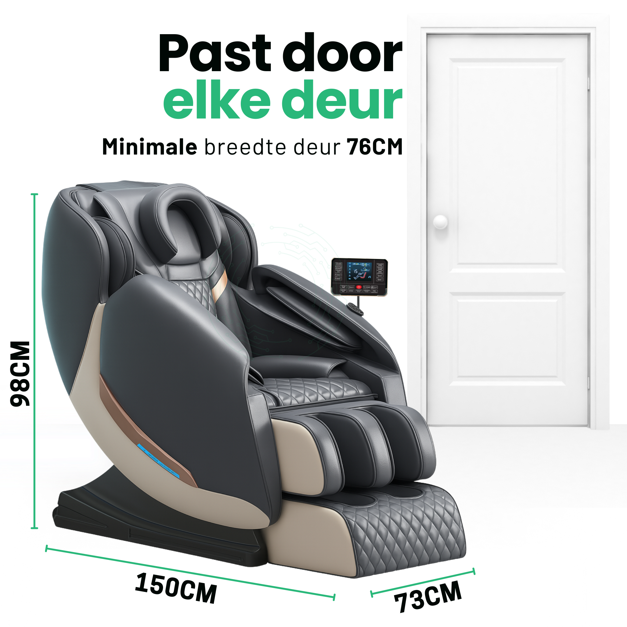 AlienComfort™ Massagestoel LUNA - Grijs